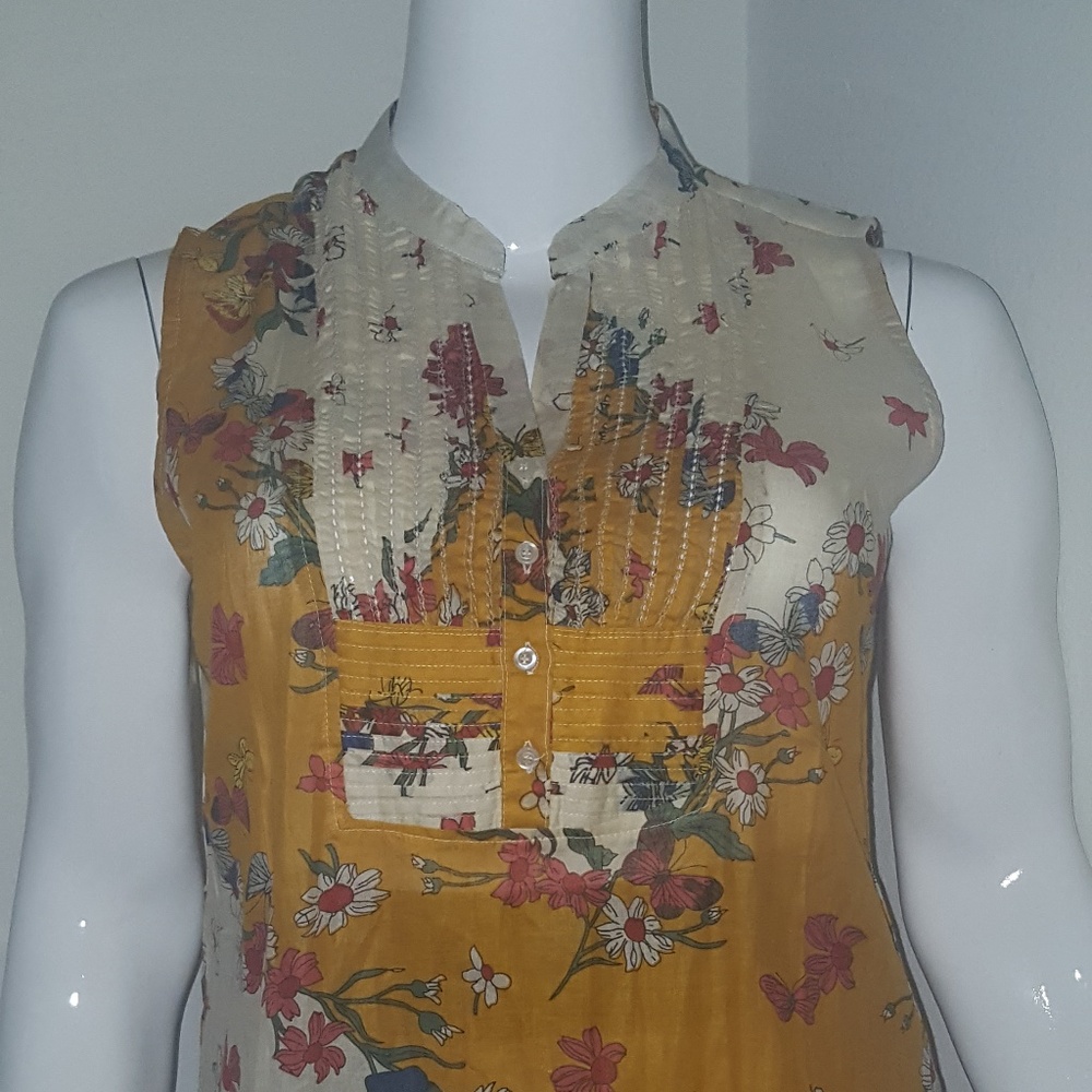 Floral print sleeveless top - Plus Size